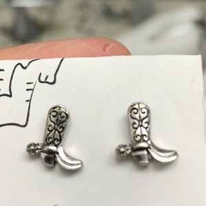 Cowboy Boots Dainty Earrings Posts Boho